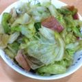 ふにゃぺん's cooksnap of when they made ベーコンレタス醤油炒め de つゆだく丼.