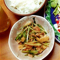 15nako's cooksnap of when they made 水菜と油揚げのツナ梅おひたし.