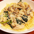 2hanabi's cooksnap of when they made ほうれん草としめじのクリームスパ.