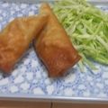 きらり流れ星's cooksnap of when they made カニカマ＆ひき肉＆ネギdeクルリン春巻き.