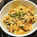うめゆめ's cooksnap of when they made 卵でとじたエノキ入り豚キムチ〜.