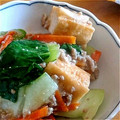 まえりり's cooksnap of when they made 青梗菜と厚揚げのそぼろあん.