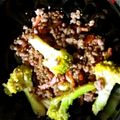 まま☆ままま's cooksnap of when they made ブロッコリーと牛ひき肉の和え物.