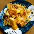 163gogo's cooksnap of when they made もやしと厚揚げのキムチ炒め.