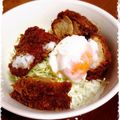 rei＊zaru's cooksnap of when they made 息子が大好き♡温玉とろ〜りソースカツ丼.