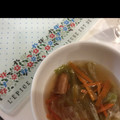 かおりんぱんだ's cooksnap of when they made ぽかぽか時短♪生姜とレタスのスープ.
