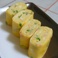 nasubeam's cooksnap of when they made お弁当にも♪鮭フレークのたまご焼き.