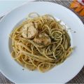 melmarilyn's cooksnap of when they made ✿青海苔とホタテの❀塩パスタ✿.