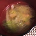 mezuchin's cooksnap of when they made ★簡単★レタススープ！.