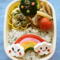 vivian☆'s cooksnap of when they made キャラ弁: 虹&雲.