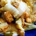 RikA96's cooksnap of when they made 白菜・白ネギ・麩・油揚げの煮物.