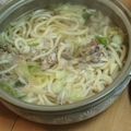 きよし☆'s cooksnap of when they made 簡単な豚肉とはくさいのおうどん☆.