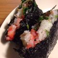 cieta's cooksnap of when they made 明太子とわさび菜のおにぎらず.