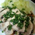 ばるぼあ's cooksnap of when they made 茹で鶏のネギごまポン酢.