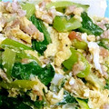 テンchan's cooksnap of when they made 豚と青梗菜の梅たまごとじ丼.