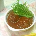 あやのっっ's cooksnap of when they made 絶品！バジルチーズin煮込みハンバーグ♪.