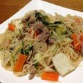 芹なずな's cooksnap of when they made 野菜たっぷり♪水菜とモヤシの焼きビーフン.