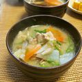 時花菜's cooksnap of when they made 野菜たっぷり☆豚汁風お味噌汁.