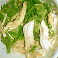 マスカル12's cooksnap of when they made 簡単☆わさび菜とムネ肉のマヨおひたし.