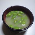 こくぼっち's cooksnap of when they made 冷凍枝豆の味噌汁.
