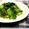 miino's cooksnap of when they made ✿青菜の桜エビ炒め✿.