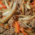 初心者リンママ's cooksnap of when they made 簡単♪牛肉とごぼうの甘辛生姜炒め.