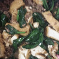 にんにく好き70's cooksnap of when they made 厚揚げとほうれん草の味噌バター炒め.