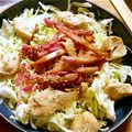 sarychama's cooksnap of when they made 紫大根と水菜と蒸し鶏のサラダ.