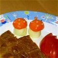 スパイシーポテト's cooksnap of when they made かわいいつけあわせ♪アリス風の毒キノコ？.