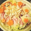 かすぴよん's cooksnap of when they made 大根おろしアート＊妖怪ウォッチのデコ鍋.