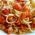 韓流大好きあんずママ's cooksnap of when they made 超簡単！トマトとツナのパスタ.