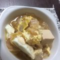 クックPOBJL4☆'s cooksnap of when they made 豆腐キムチの卵とじ.