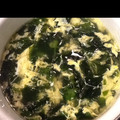 yoshi02's cooksnap of when they made 卵半分でも5分でわかめと玉子の中華スープ.