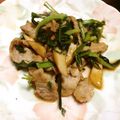 ＊実月＊'s cooksnap of when they made 豚肉と春菊の黒糖炒め.