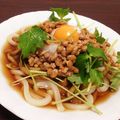 まるやまさき's cooksnap of when they made 納豆なめこおろしうどん.