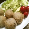イノコ台所研究所's cooksnap of when they made チーズを入れて里芋コロッケ.