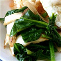 misakitcen's cooksnap of when they made エリンギとほうれん草のソテー.