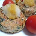 もへほっぺ's cooksnap of when they made 簡単♡春菊の一口ハンバーグ♪.