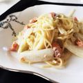 ふぁん②'s cooksnap of when they made 鮭と白菜のクリームパスタ.