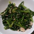 ぶ〜ちゃん。's cooksnap of when they made 春菊とシーチキンの超簡単小鉢.