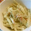 Giabbico's cooksnap of when they made ❦大根とカニカマの柚子胡椒マヨ和え❦.