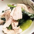 ぺいくみ's cooksnap of when they made やわらか鶏胸肉と水菜・小松菜の和えもの.