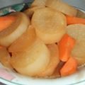 きらり流れ星's cooksnap of when they made 大根とにんじんの煮物.