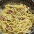 ガキリナ's cooksnap of when they made 牛乳でつくる☆カルボナーラ.