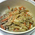 @ちんまりさん's cooksnap of when they made ごぼうとにんじんのツナ卵炒め.