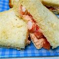 実１１３'s cooksnap of when they made エビとトマトのオーロラサンドイッチ.
