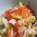 Chackie's cooksnap of when they made 白菜とスモークサーモンのマリネ.