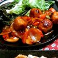 bichoku's cooksnap of when they made 冷凍肉団子で甘酢炒め.