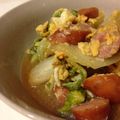 yubolove's cooksnap of when they made 白菜とウインナーの卵とじ.