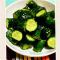 笑KAZU顔's cooksnap of when they made 秘伝のやみつききゅうりの辛子漬け.